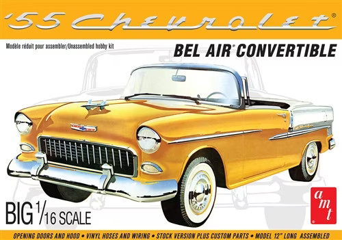 55 Chevy Bel-Air Convertible 1:16 Scale Box Art (AMT)