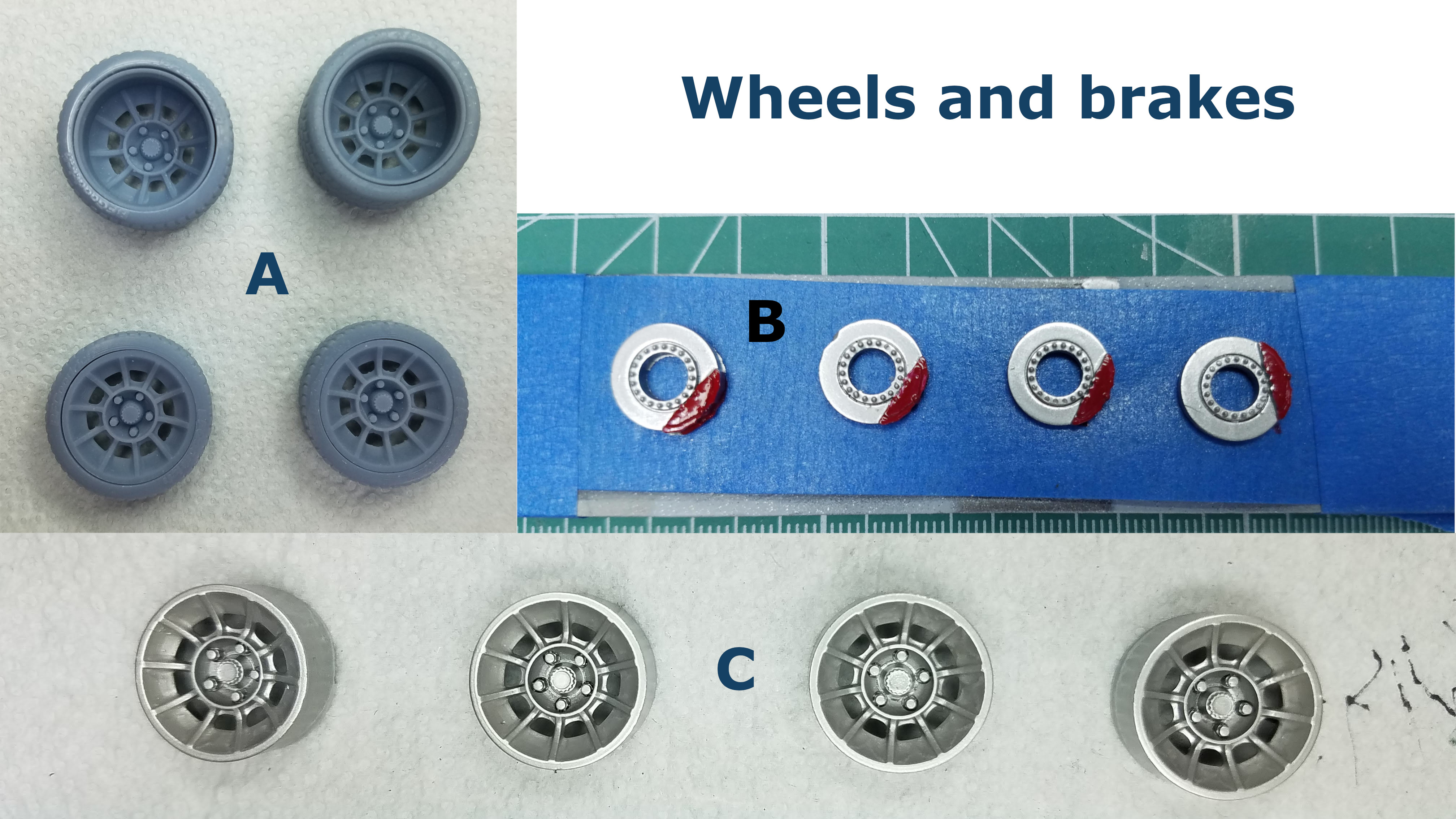 Wheels, brake rotors and calipers