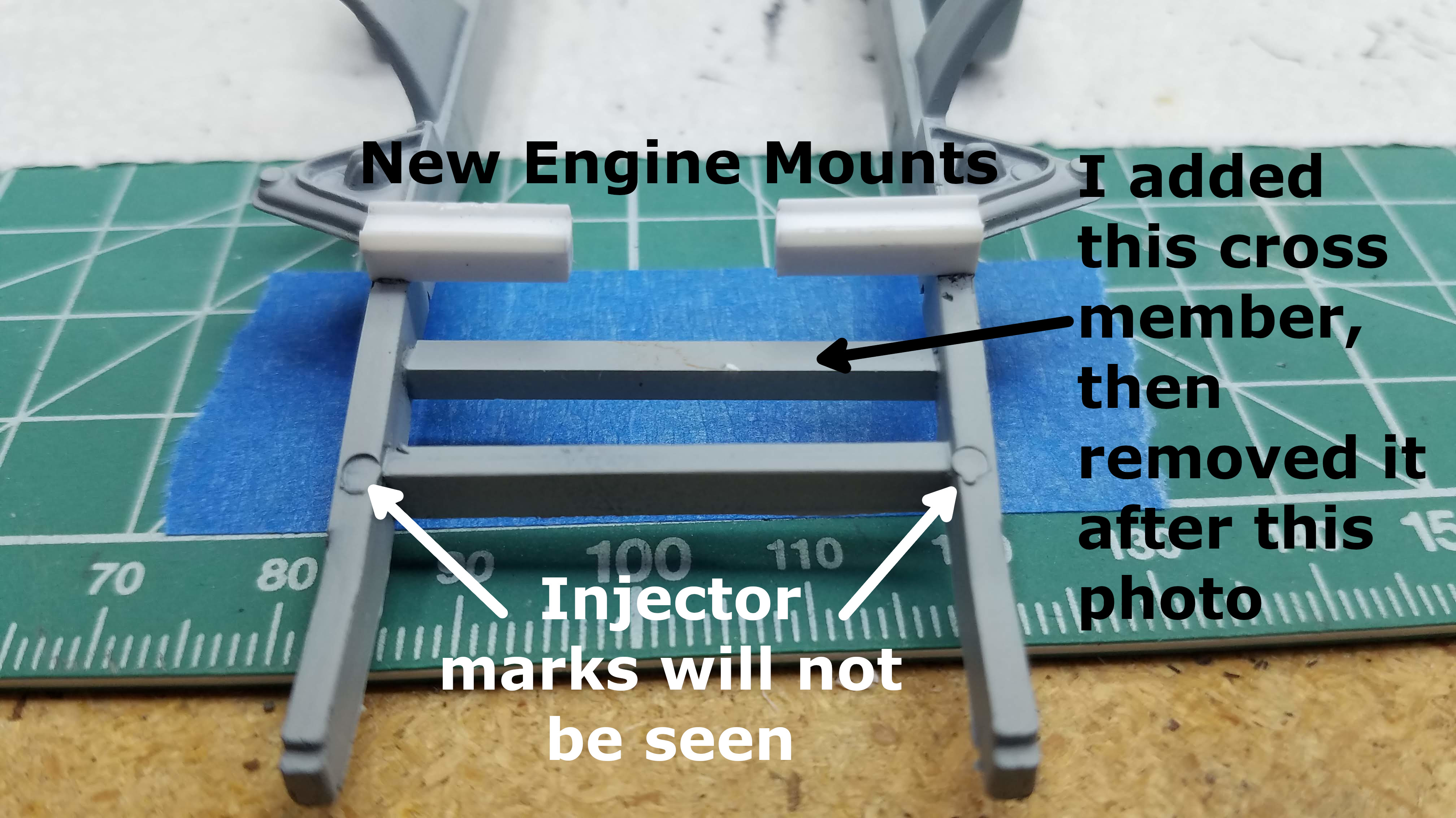 New scratch built motor mounts installed on the frame