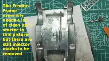 Cleaning the body chassis half and under the fender wells