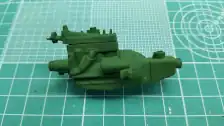 Engine painted with Tamiya XF-5 Green