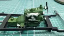 Right side of the engine is detailed