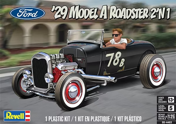 1929 Ford Model 'A' Roadster 2'n1 (Revell) 85-4463