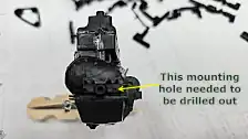 A hole needs to be drilled to fit a bracket