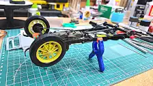 Front and rear suspension is installed
