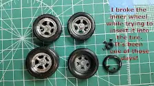 Mounting wheels in the tires
