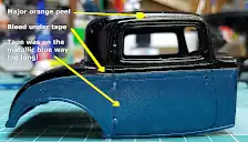 Orange peel on other parts of the gloss black