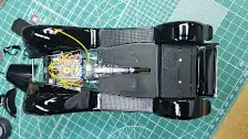 Fenders are mounted on the frame