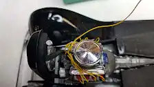 Radiator cap installed