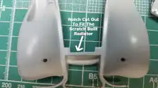 Frame modification to fit the scratch built radiator