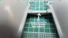 Frame modification to fit the scratch built radiator