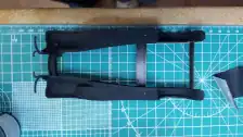 Underside of frame, fenders and engine shroud painted