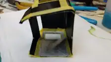 Inside of cab door is painted