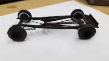 Wheels and tires installed on the frame