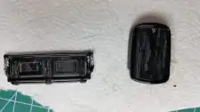 Tailgate and radiator housing dirtied and scratched
