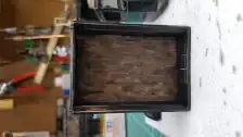 Wood bed installed in the truck bed and dirtied