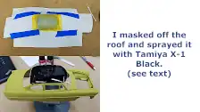 Masked the roof and painted