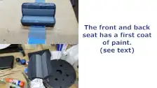 Front and back seat are painted two tone