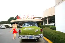 Completed build superimposed outside of 'The Club' with Betty Boob