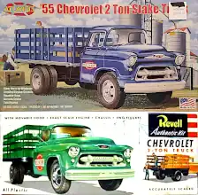 Box art for the Revell 1955 Chevy 2-Ton Stake Body