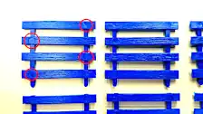 Stake rails showing mold ejector pin marks