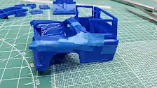 Truck cab is dry fitted