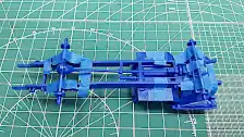 Bottom view of dry fitting frame components