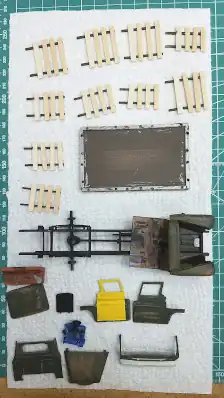 All parts except for tires and wheels