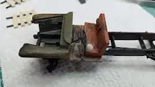 Interior floor, seat and front fender assembly installed