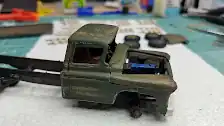 Cab roof is in place