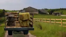Finished truck returning to the barn