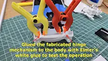 Using Elmer's white glue to attach experimental hinges