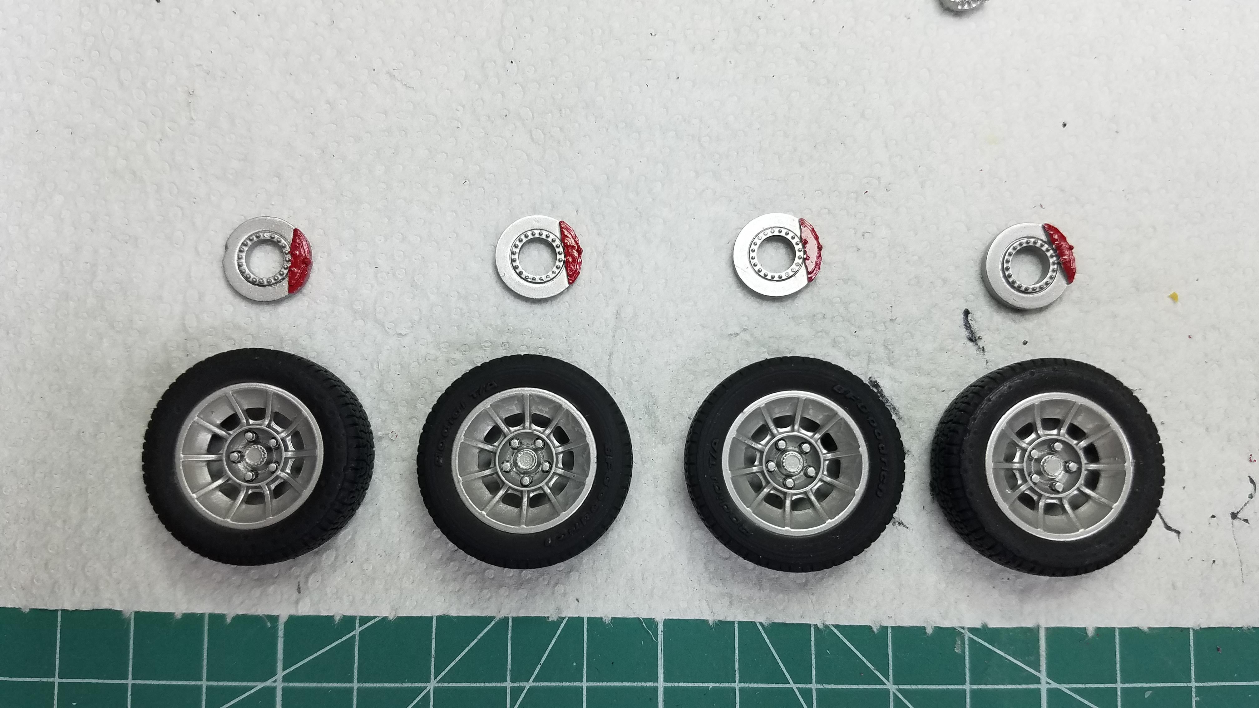 Tires and wheels assembled