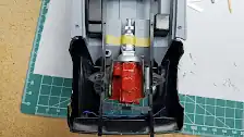 Hemi engine being dry fitted into the frame