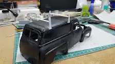 Back view of the installed roof racks.