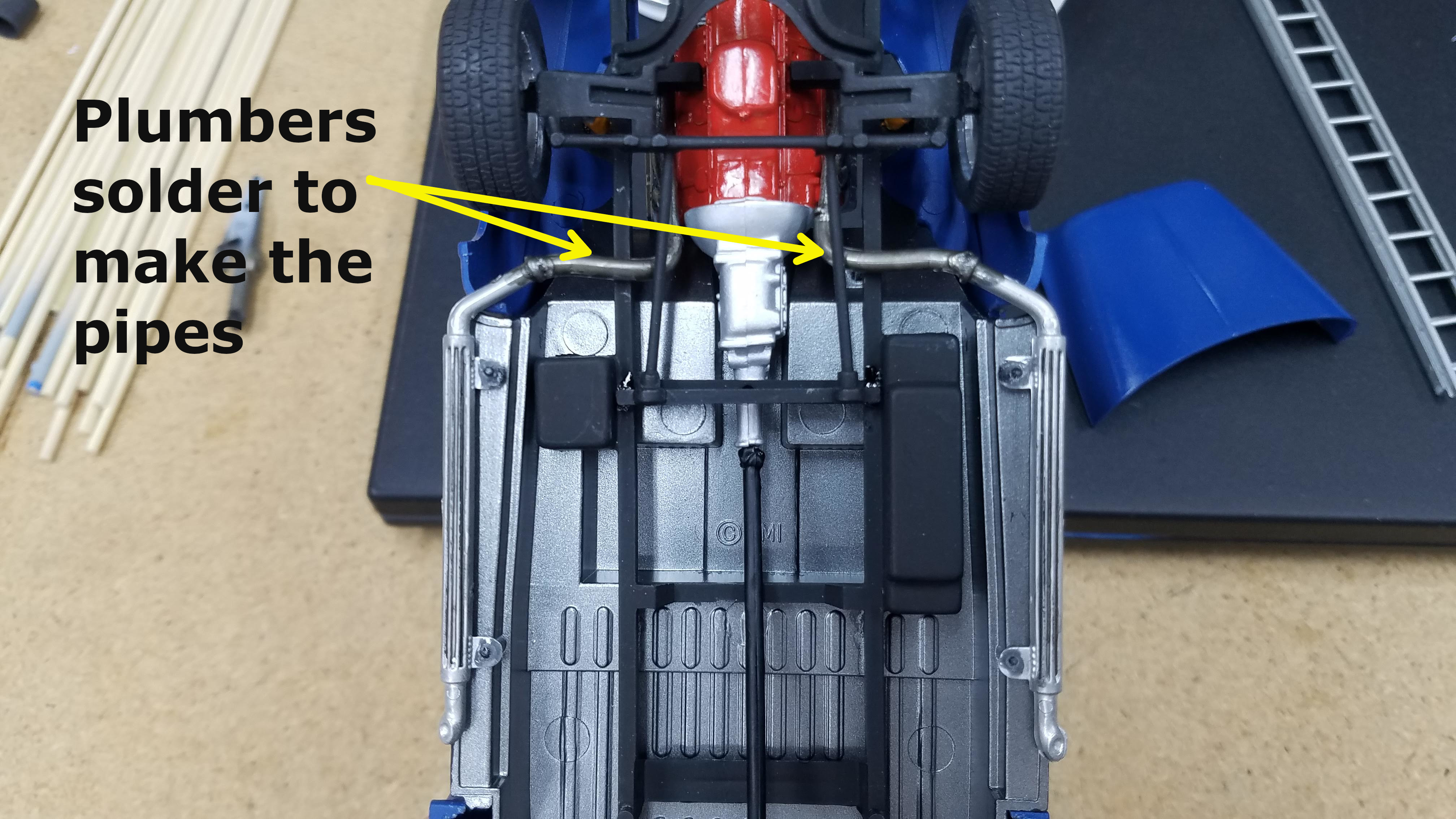 Exhaust pipes made from solder to joint with the side pipes