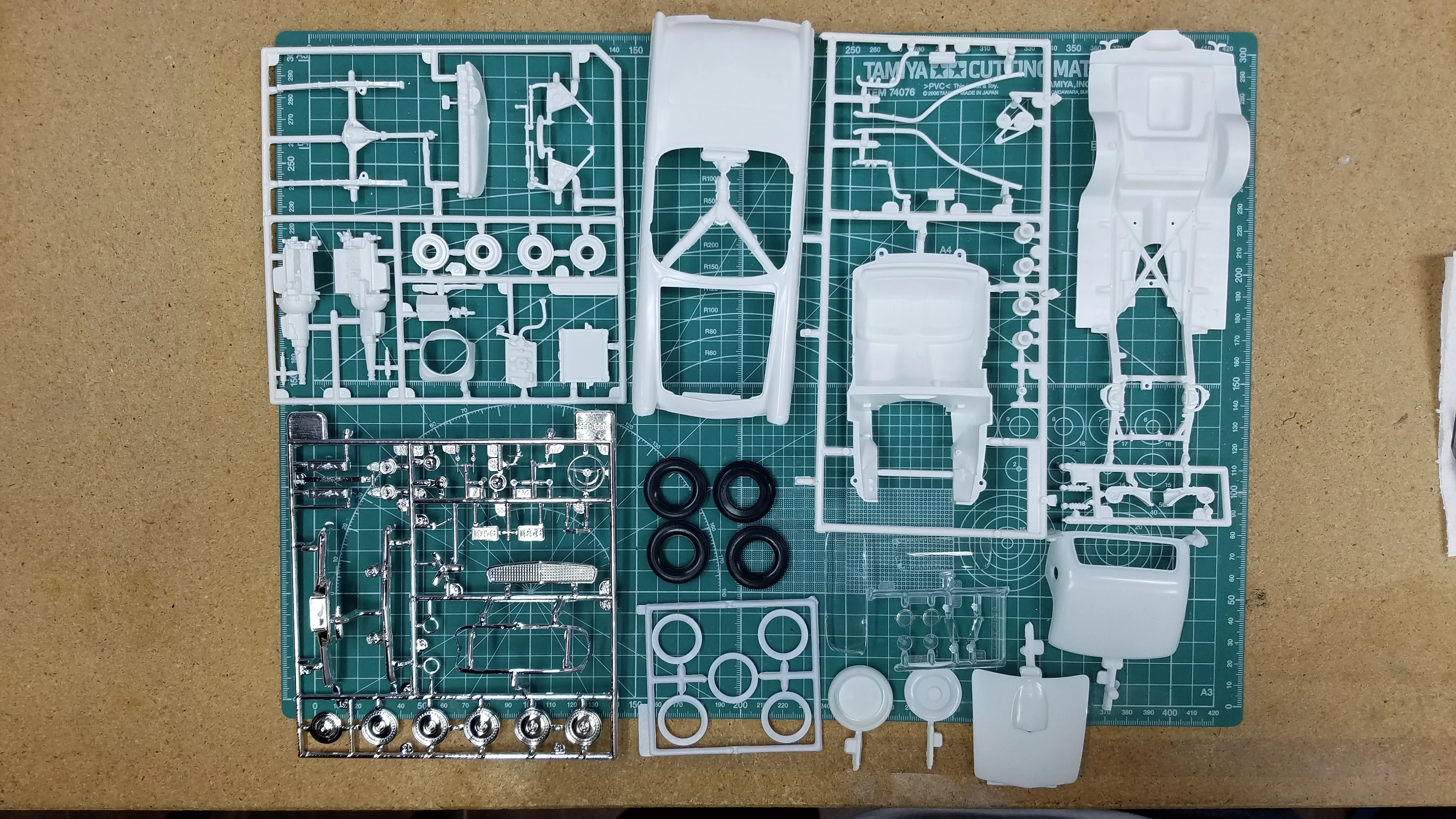 Kit parts laid out