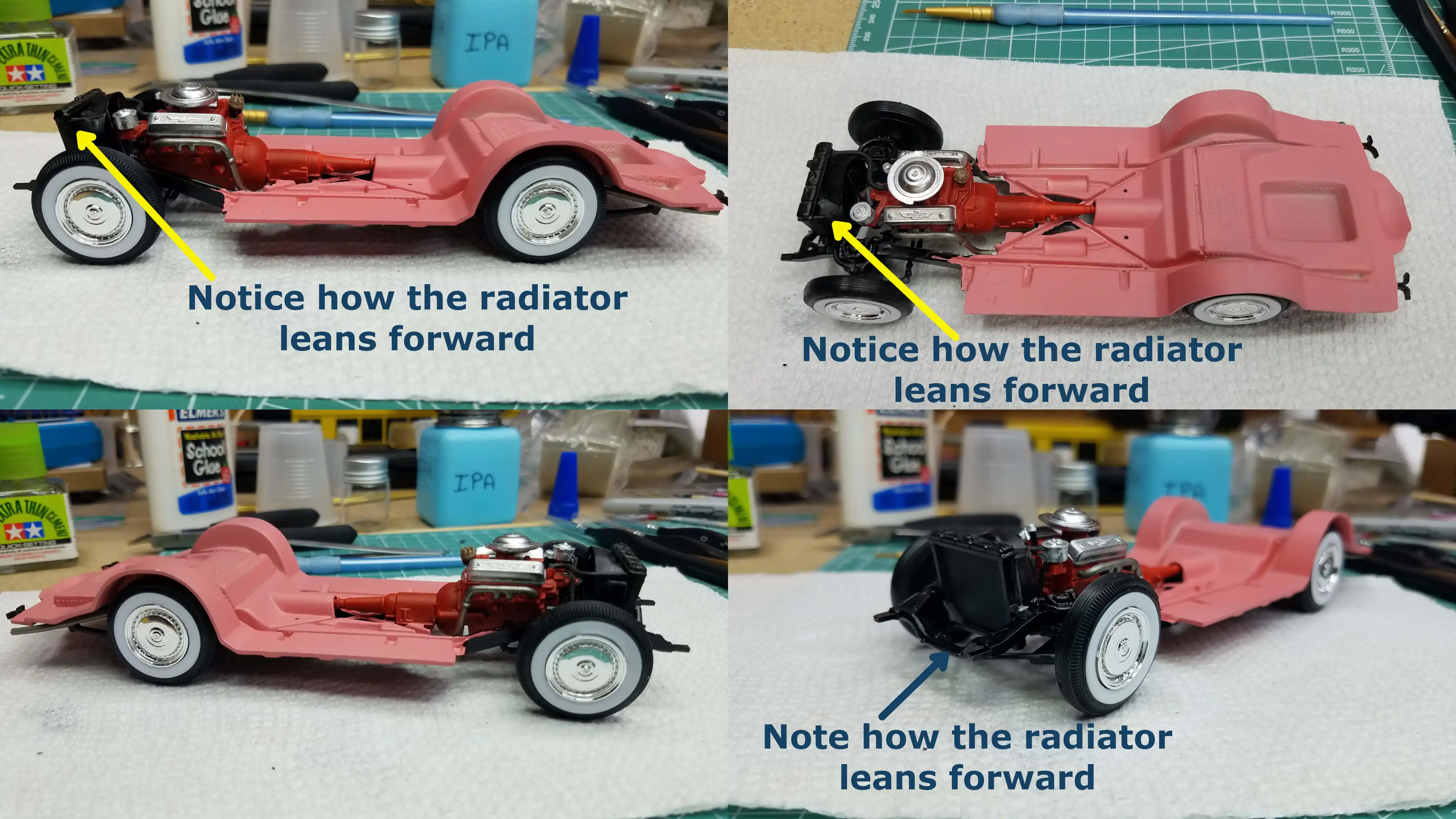 Radiator and engine installed