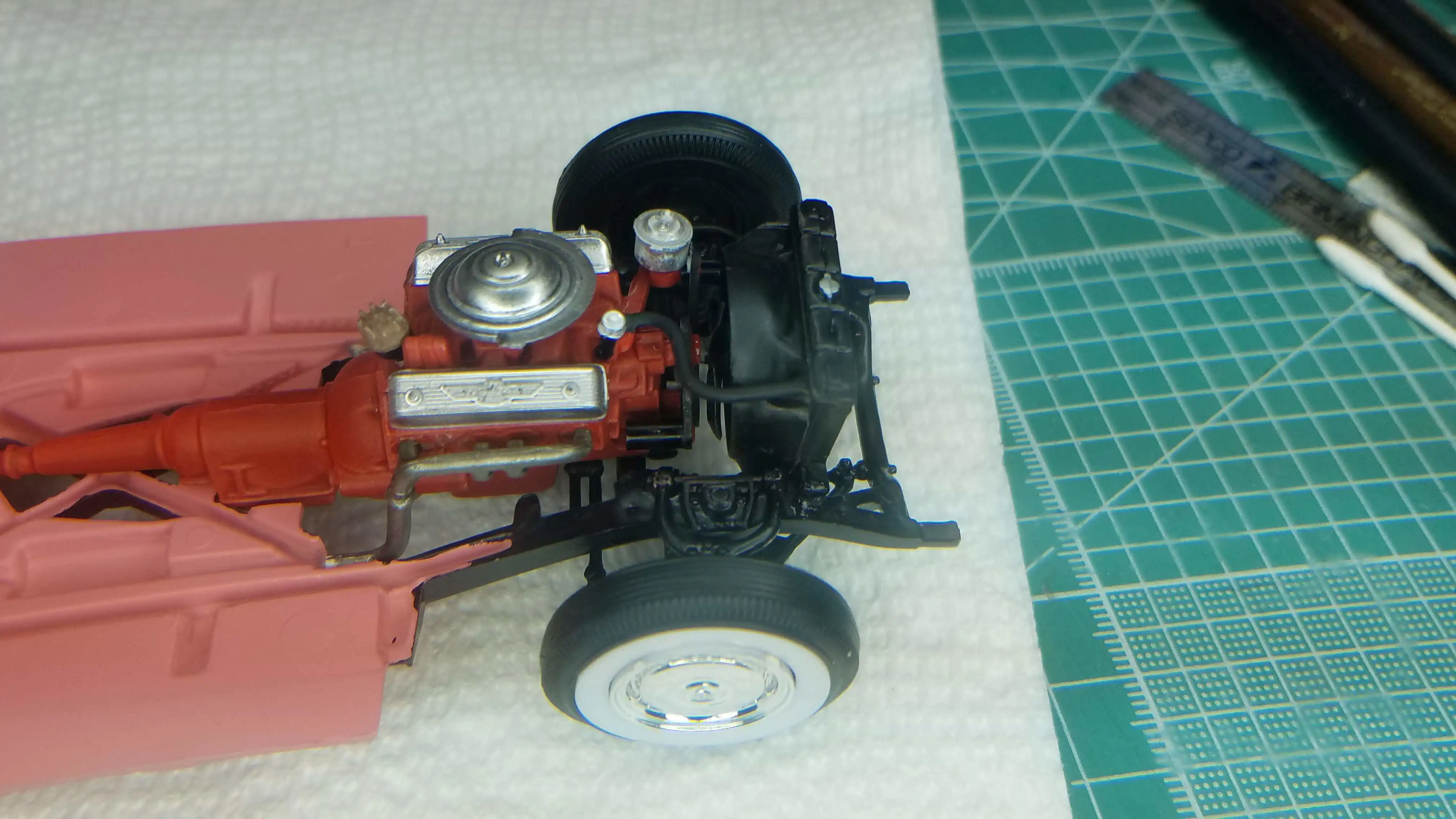 Radiator and engine installed