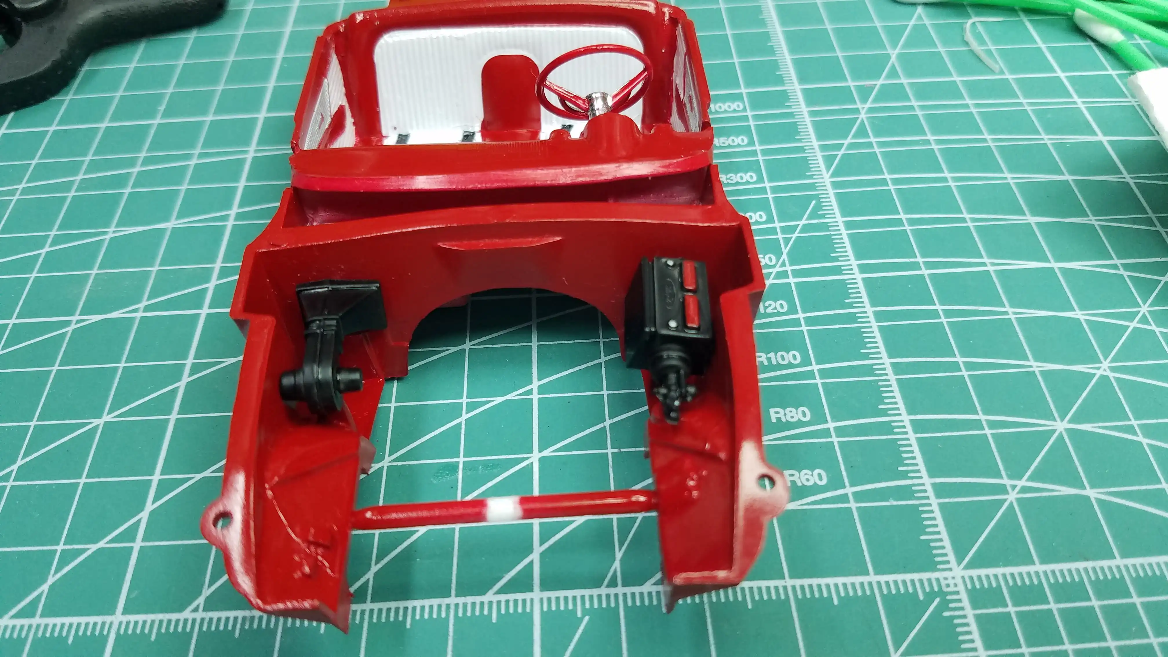 Blower motor and duct and the battery are mounted