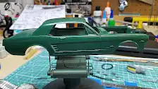 First coat of paint on the body