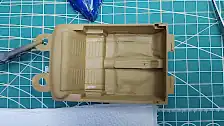 The interior tub is painted