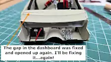 Front view of battery mounted under the dashboard