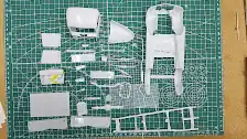 Most chassis parts are removed from the sprues