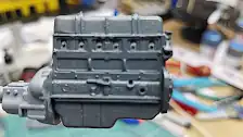 Engine painted