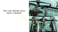 Rear shocks are installed
