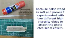 Testing glue on balsa wood