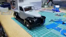 Cab, bed and hood are in place