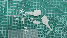 Removing engine parts from the sprues
