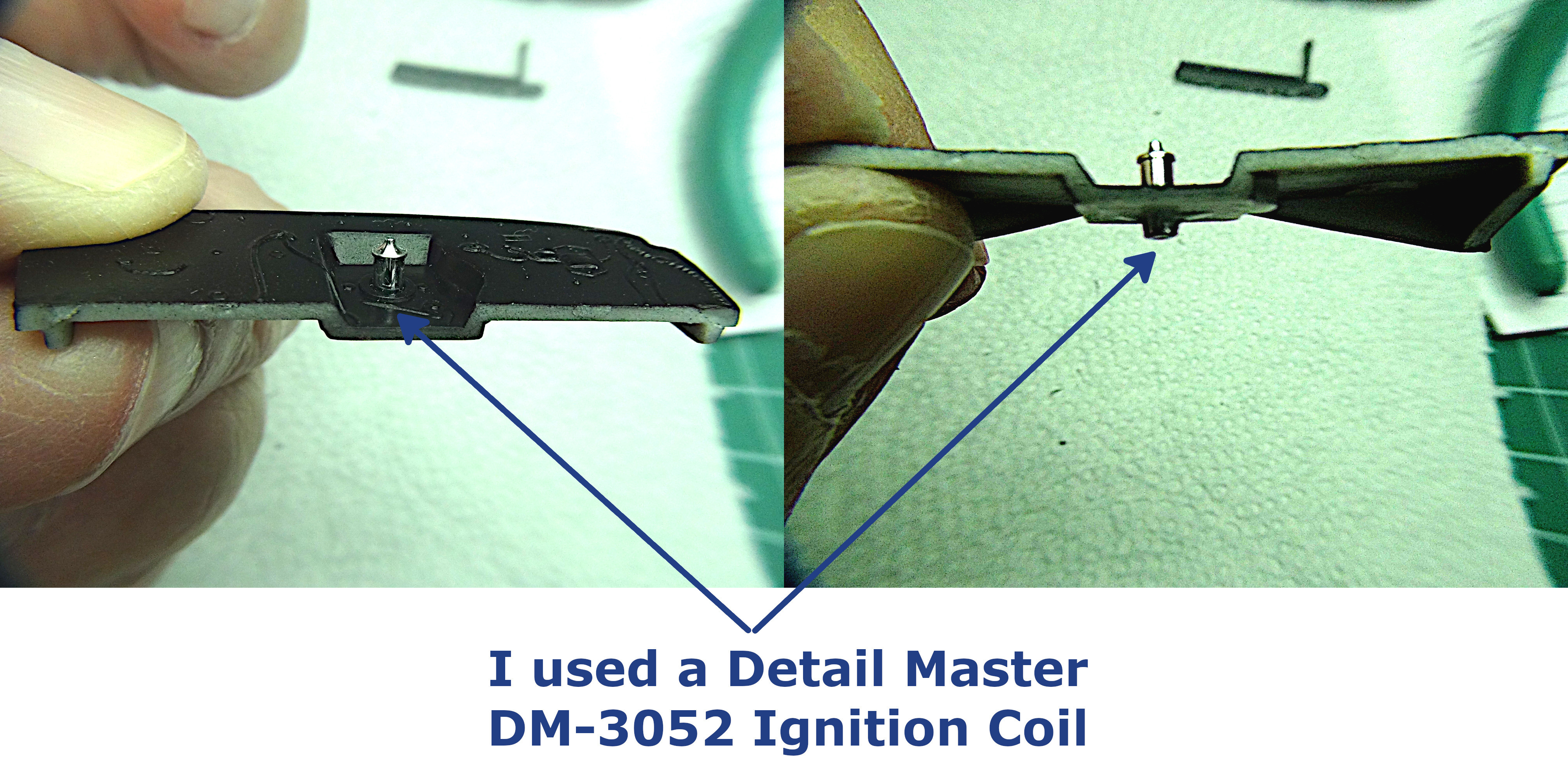 Aftermarket ignition coil mounted in firewall